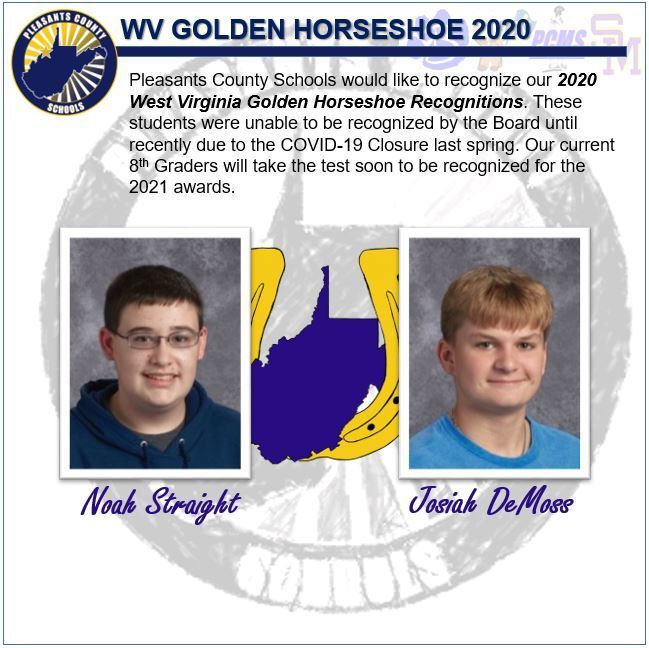pictures of the two students who won the golden horseshoe award