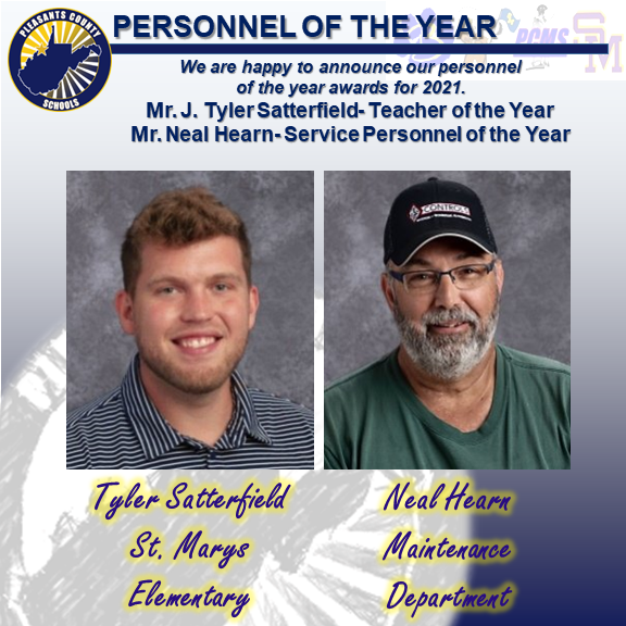 photographs of the employees of the year- Tyler Satterfield and Neal Hearn