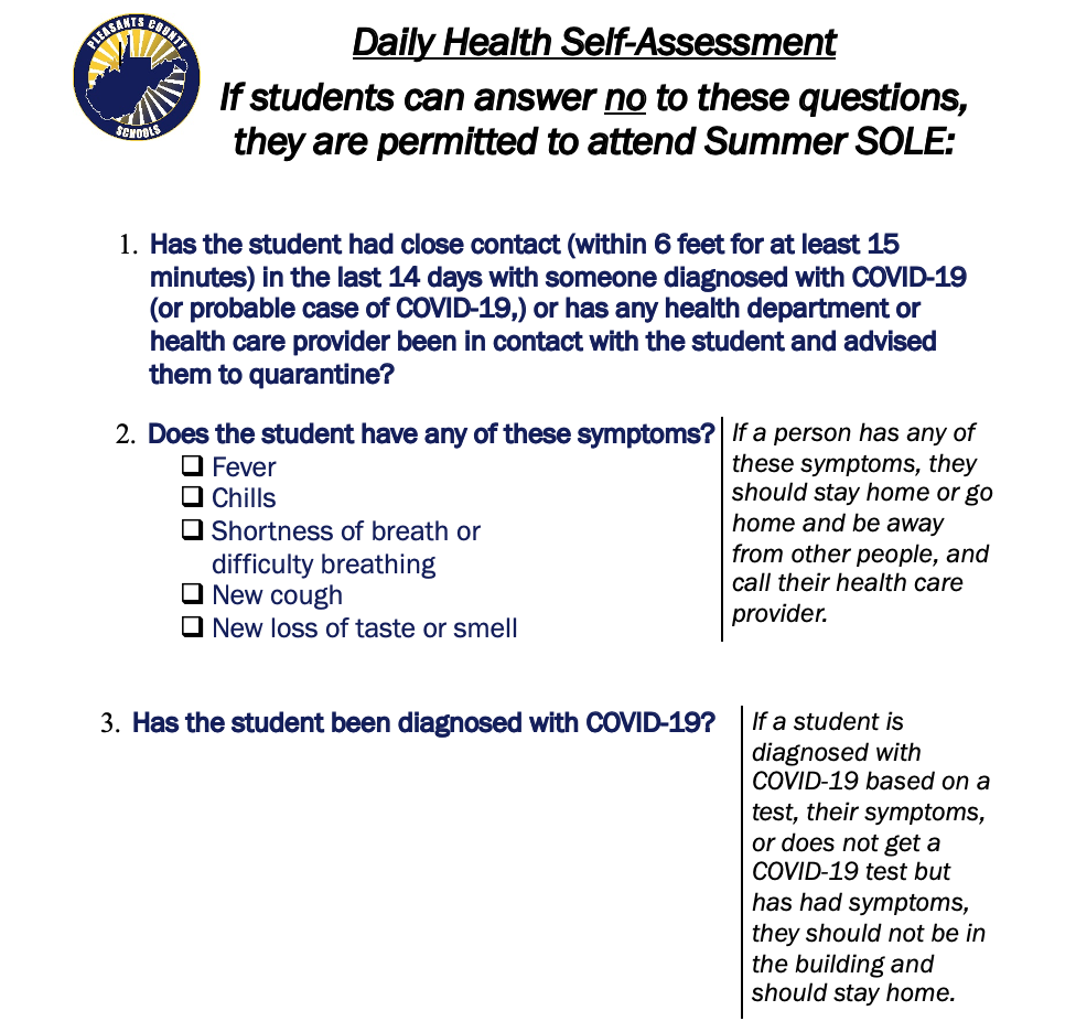 COVID Daily Health Self-Assessment