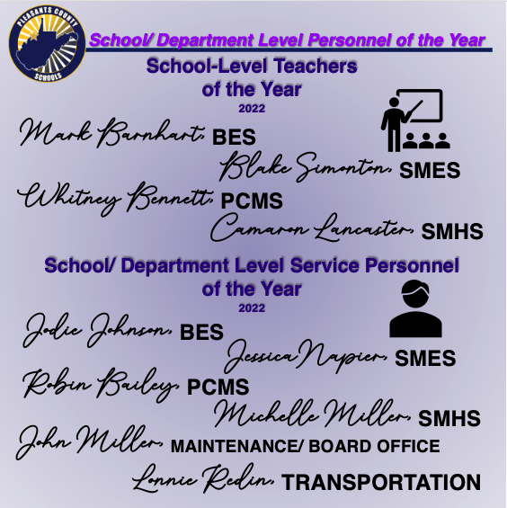 service and teachers of the year