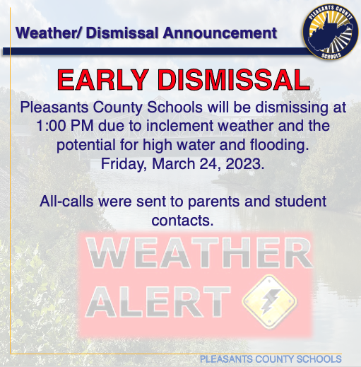 Early Dismissal - Friday, March 24, 2023